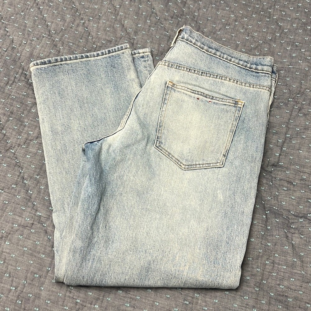 GAP Wide Straight 32 R light blue Crop Jeans High Rise